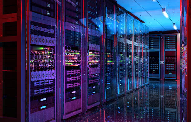 Illustration de racks de serveurs dans un datacenter